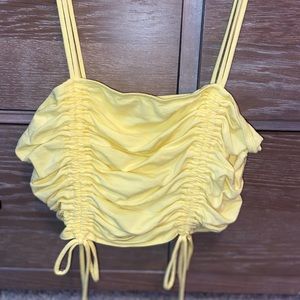 Medium Yellow Crop Tank Top